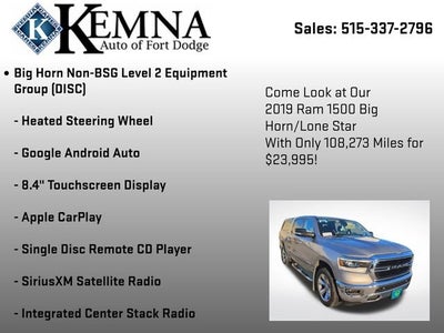2019 RAM 1500 Big Horn/Lone Star Crew Cab 4x4 5'7" Box
