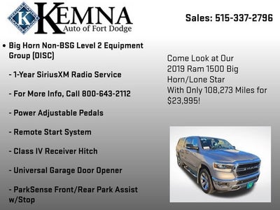 2019 RAM 1500 Big Horn/Lone Star Crew Cab 4x4 5'7" Box