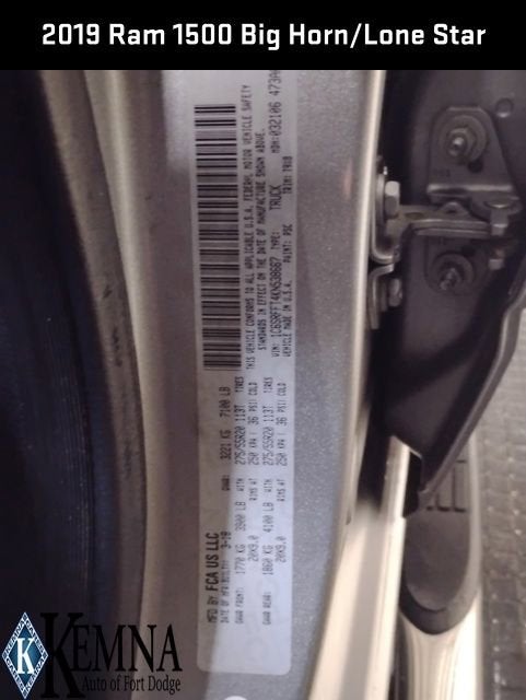 2019 RAM 1500 Big Horn/Lone Star Crew Cab 4x4 5'7" Box