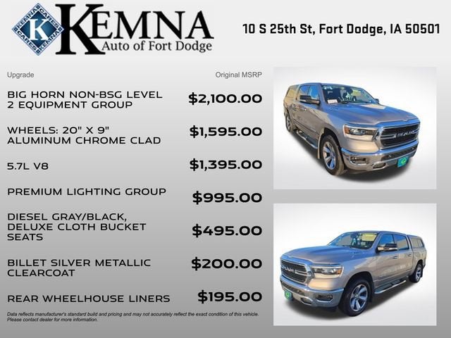 2019 RAM 1500 Big Horn/Lone Star Crew Cab 4x4 5'7" Box