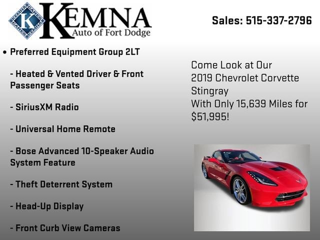 2019 Chevrolet Corvette Stingray 2LT