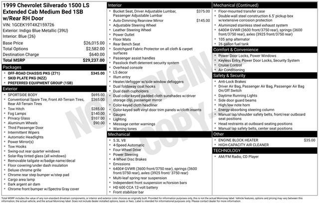 1999 Chevrolet Silverado 1500 LS