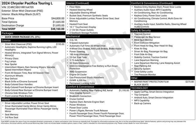2024 Chrysler Pacifica Touring L AWD