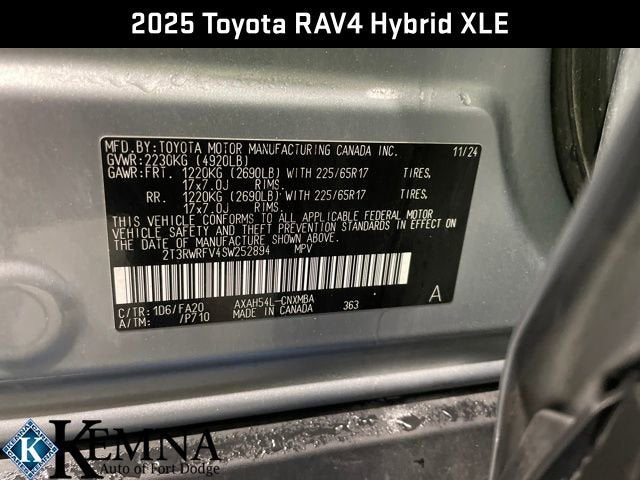 2025 Toyota RAV4 Hybrid XLE