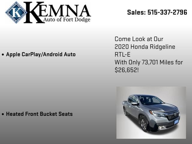 2020 Honda Ridgeline RTL-E