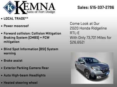 2020 Honda Ridgeline RTL-E