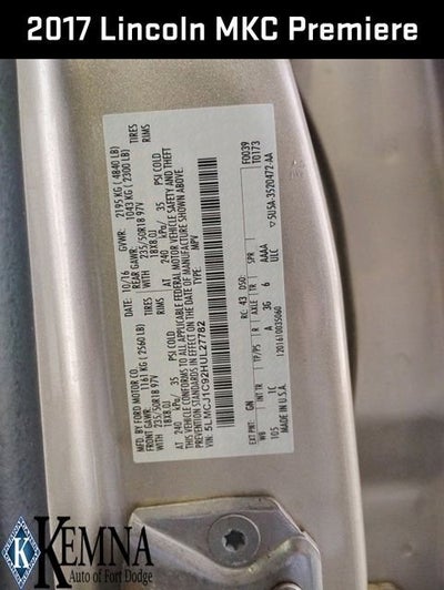 2017 Lincoln MKC Premiere