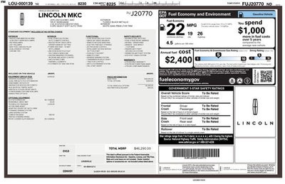 2015 Lincoln MKC AWD 4dr