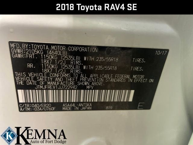 2018 Toyota RAV4 SE