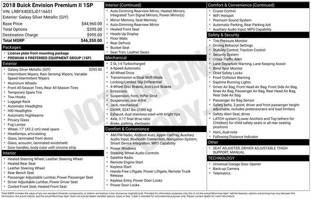 2018 Buick Envision Premium II