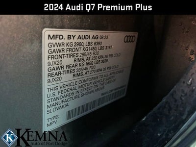 2024 Audi Q7 Premium Plus 45 TFSI quattro Tiptronic