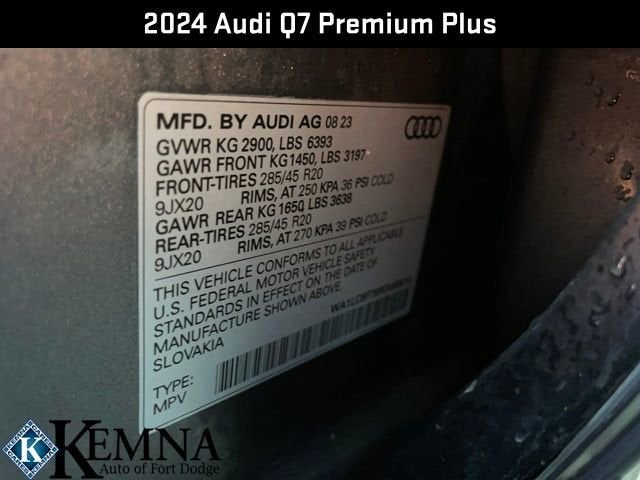 2024 Audi Q7 Premium Plus 45 TFSI quattro Tiptronic
