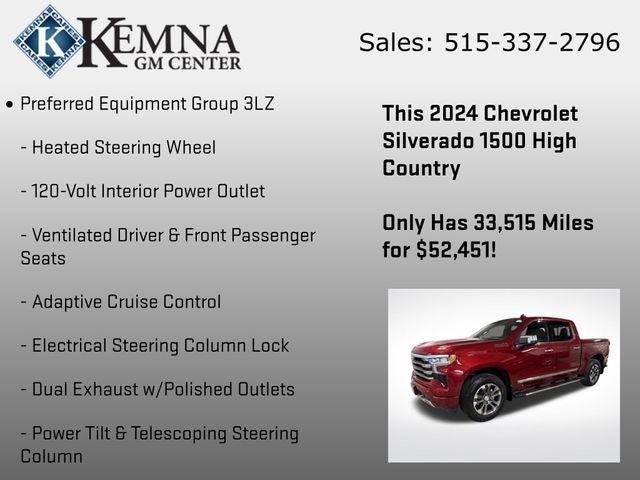 2024 Chevrolet Silverado 1500 4WD Crew Cab Short Bed High Country