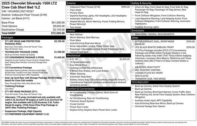 2025 Chevrolet Silverado 1500 4WD Crew Cab Short Bed LTZ