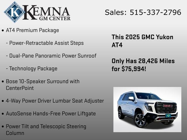 2025 GMC Yukon 4WD AT4