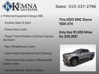 2022 GMC Sierra 1500 Limited 4WD Crew Cab Short Box AT4
