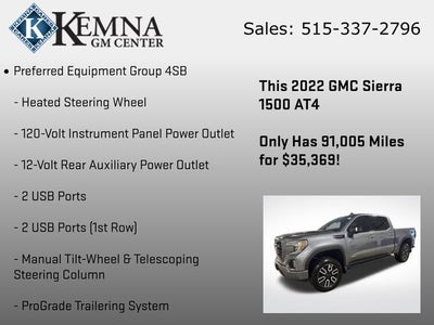 2022 GMC Sierra 1500 Limited 4WD Crew Cab Short Box AT4