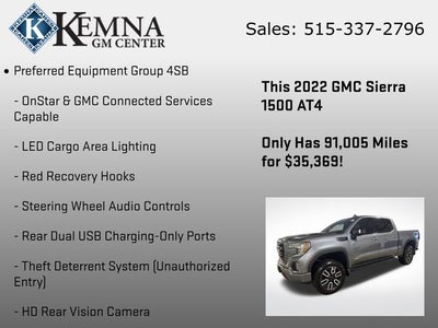 2022 GMC Sierra 1500 Limited 4WD Crew Cab Short Box AT4