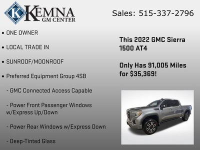 2022 GMC Sierra 1500 Limited 4WD Crew Cab Short Box AT4