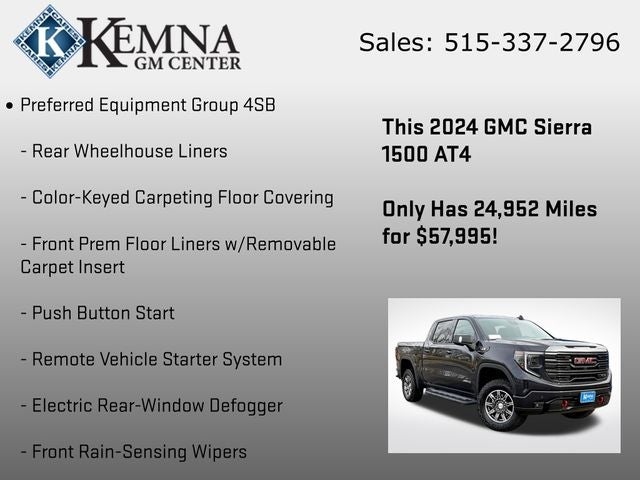 2024 GMC Sierra 1500 4WD Crew Cab Short Box AT4