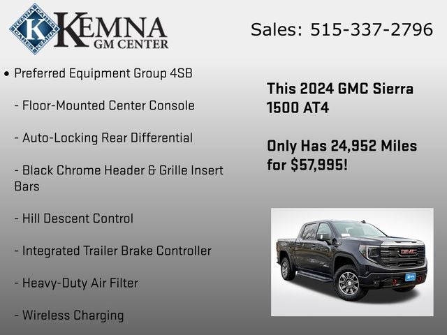 2024 GMC Sierra 1500 4WD Crew Cab Short Box AT4