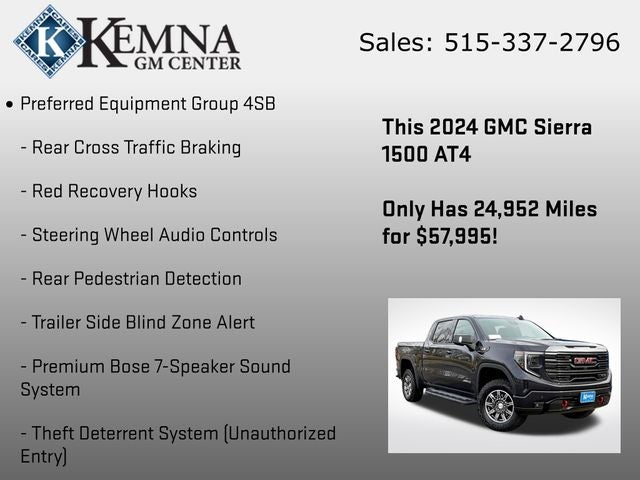 2024 GMC Sierra 1500 4WD Crew Cab Short Box AT4