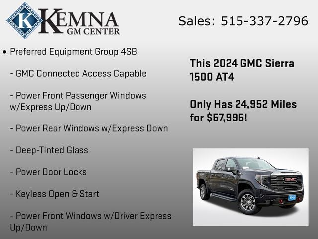 2024 GMC Sierra 1500 4WD Crew Cab Short Box AT4