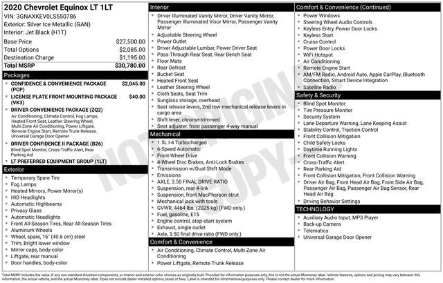 2020 Chevrolet Equinox FWD LT 1.5L Turbo