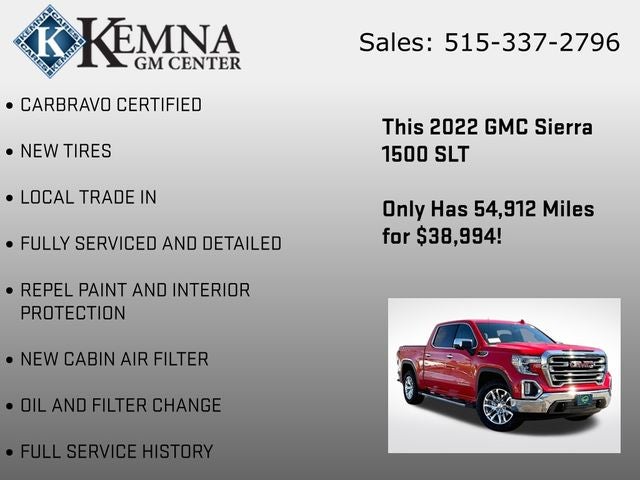 2022 GMC Sierra 1500 Limited 4WD Crew Cab Short Box SLT