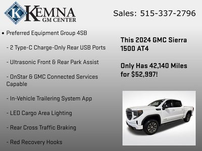2024 GMC Sierra 1500 4WD Crew Cab Short Box AT4
