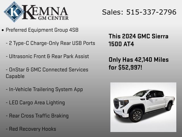 2024 GMC Sierra 1500 4WD Crew Cab Short Box AT4