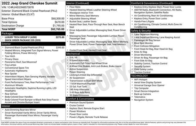 2022 Jeep Grand Cherokee Summit