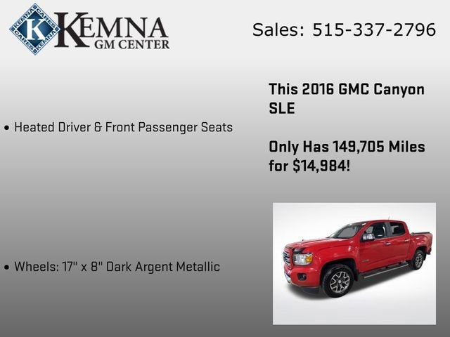 2016 GMC Canyon 4WD SLE