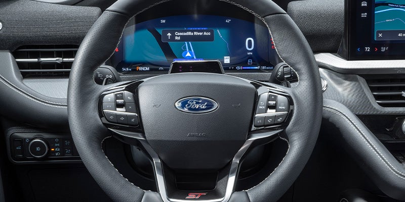 steering wheel of a 2025 ford explorer
